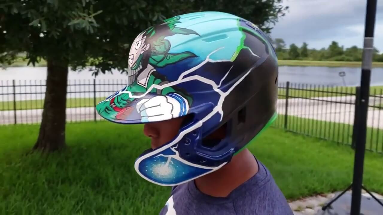 Painted Baseball Helmet