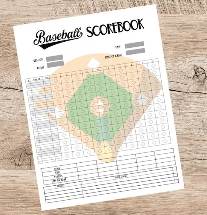 Scorebook for Baseball